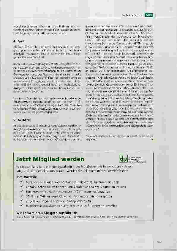 Vorschauseite 5: Niedrigzinspolitik der Europäischen Zentralbank (EZB) Wege aus der Zinsfalle
