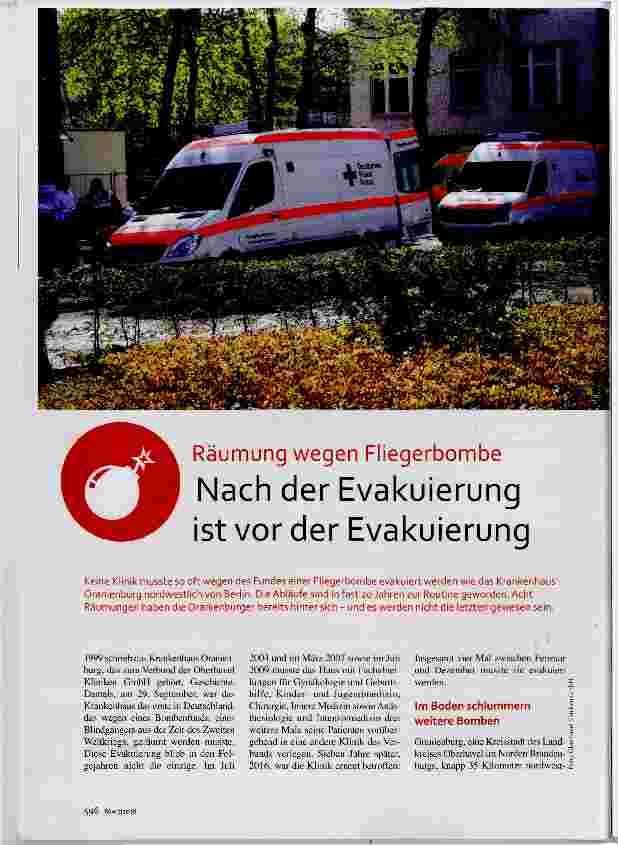 Vorschauseite 1: Räumung wegen Fliegerbombe Nach der Evakuierung ist vor der Evakuierung