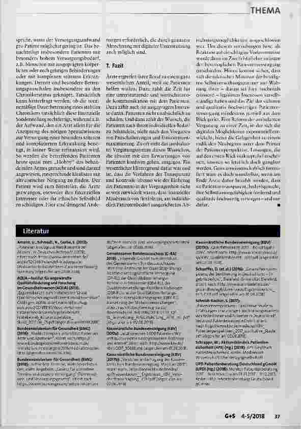 Vorschauseite 6: Ambulante Vergütung aus Patientensicht: Patientensicherheit, Zugang und Kommunikation im Zeitalter der Digitalisierung