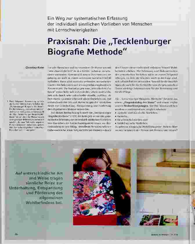 Vorschauseite 1: Praxisnah: Die „Tecklenburger Biografíe Methode