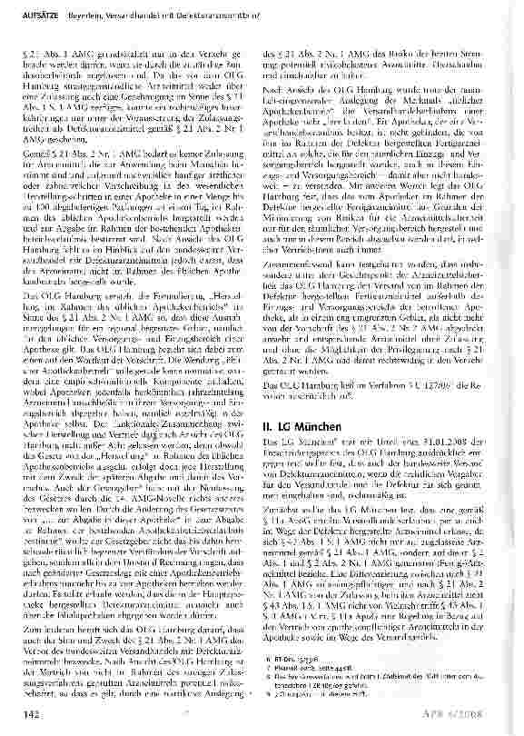 Vorschauseite 2: Versandhandel mit Defekturarzneimitteln?
