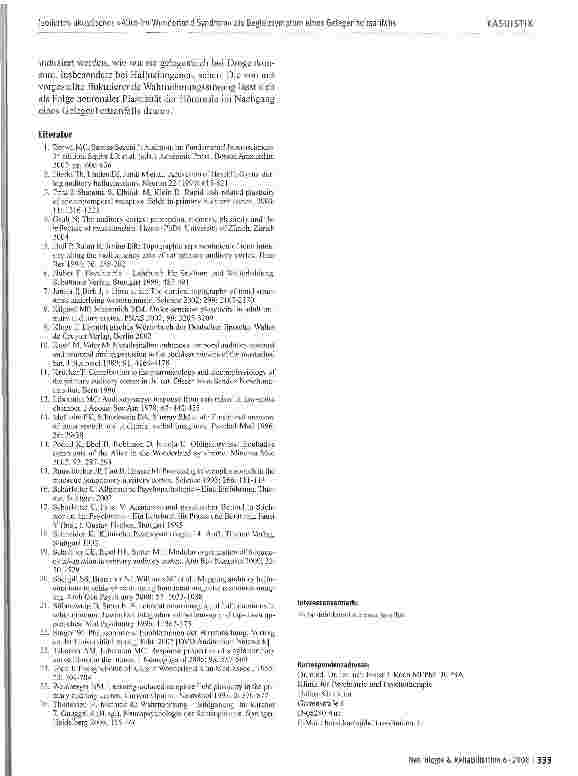 Vorschauseite 4: Isoliertes akustisches »Alice-im-Wunder-land-Syndrom« als Begleitsymptom eines Gelegenheitsanfalls
