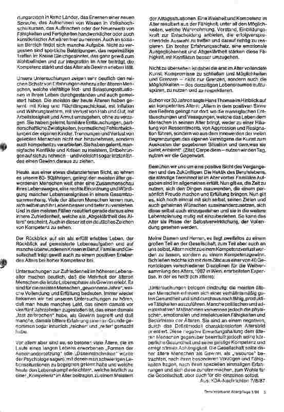 Vorschauseite 3: Kompetenz im Alter - Wunsch oder Wirklichkeit?