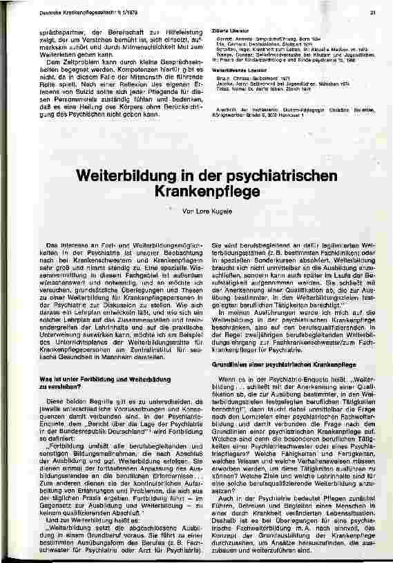 Vorschauseite 5: Gespräch und Umgang mit Selbstmordpatienten im Krankenhaus