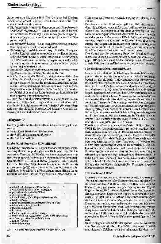 Vorschauseite 3: Das HIV-infizierte und das AIDS-kranke Kind