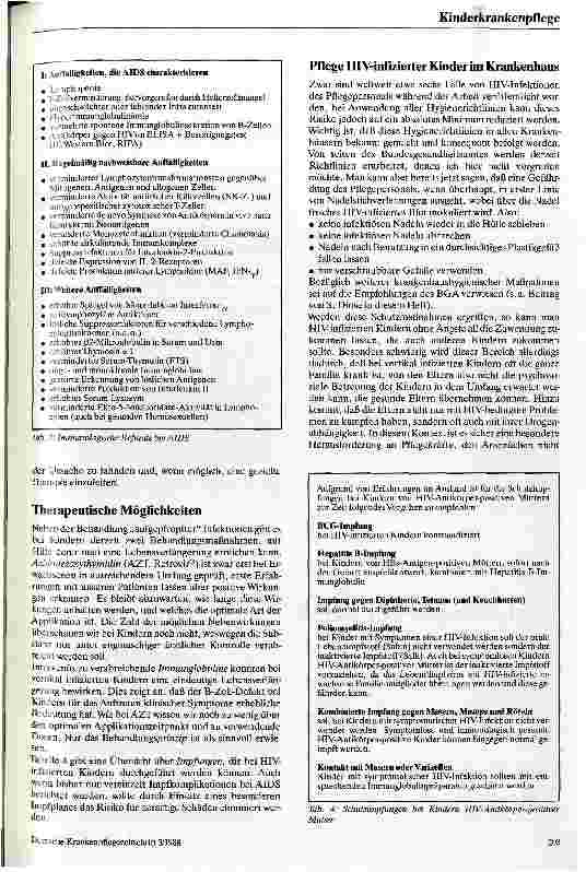 Vorschauseite 4: Das HIV-infizierte und das AIDS-kranke Kind