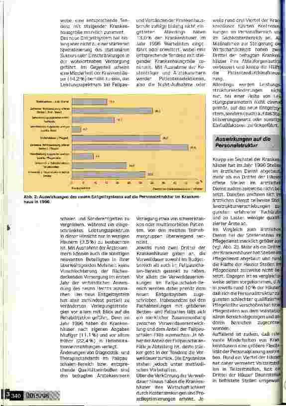 Vorschauseite 4: Neues Entgeltsystem: Auswirkungen blieben bisher sehr moderat Die BPflV 95 im ersten Jahr der flächendeckenden Anwendung
