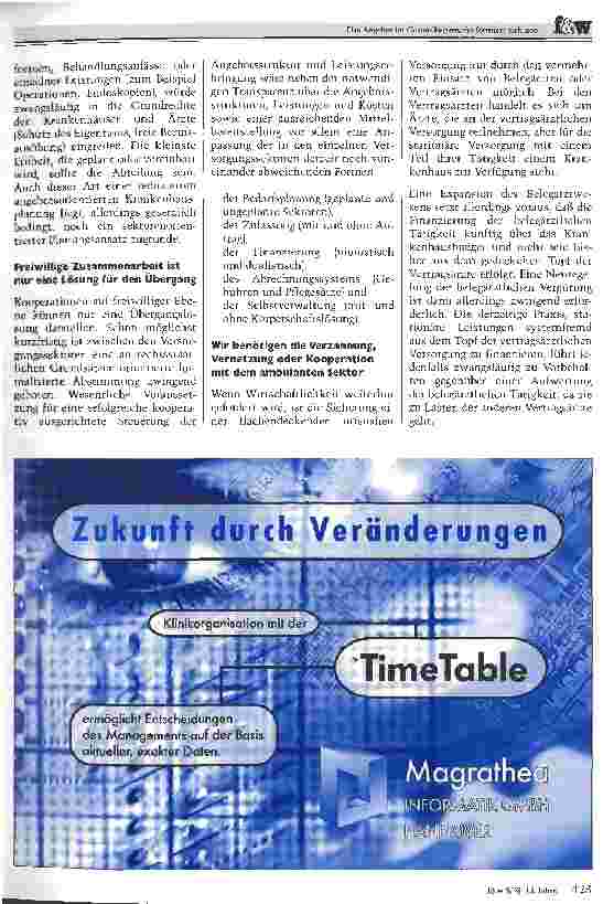 Vorschauseite 3: Das Angebot am Gesundheitsmarkt formiert sich neu Planung und Wettbewerb