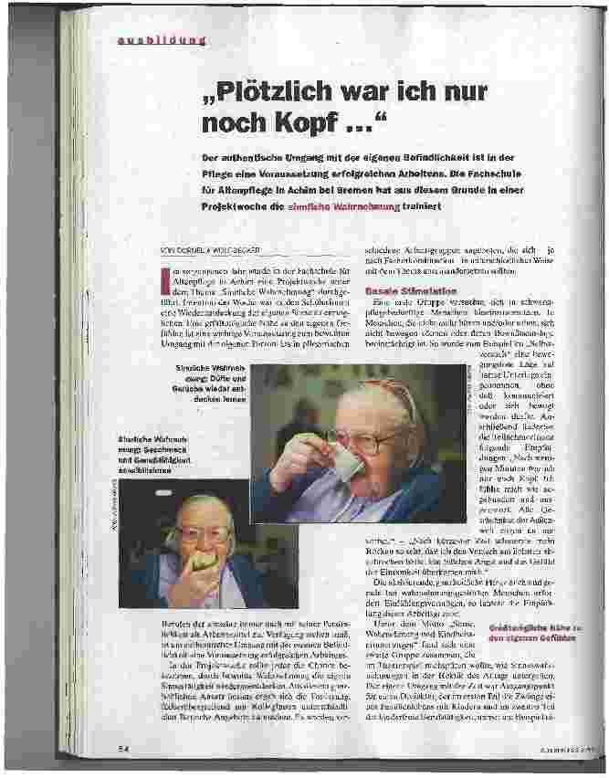 Vorschauseite 1: Plötzlich war ich nur noch Kopf ...