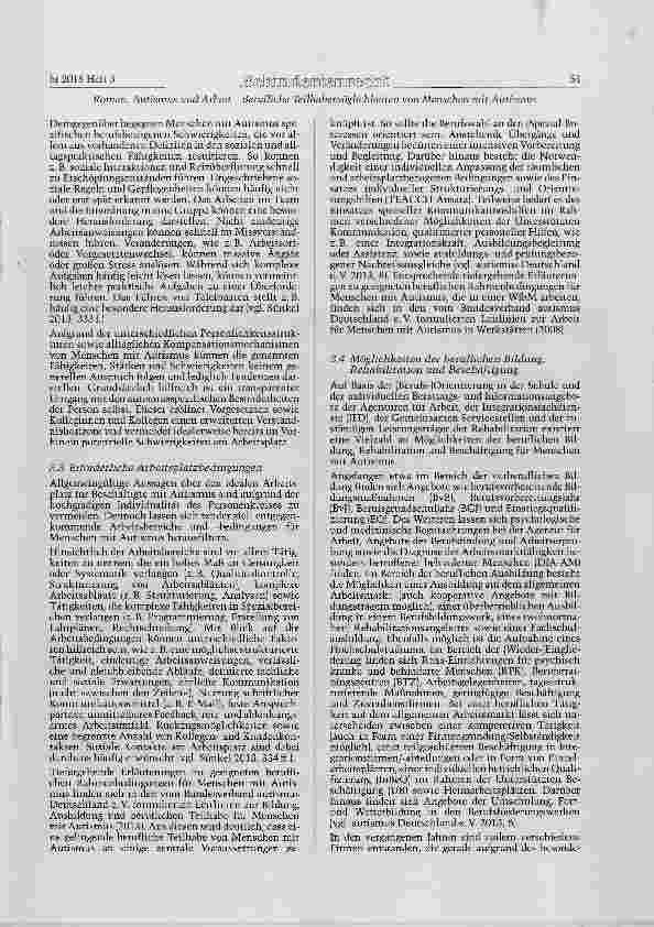 Vorschauseite 3: Autismus und Arbeit - Berufliche Teilhabemöglichkeiten von Menschen mit Autismus