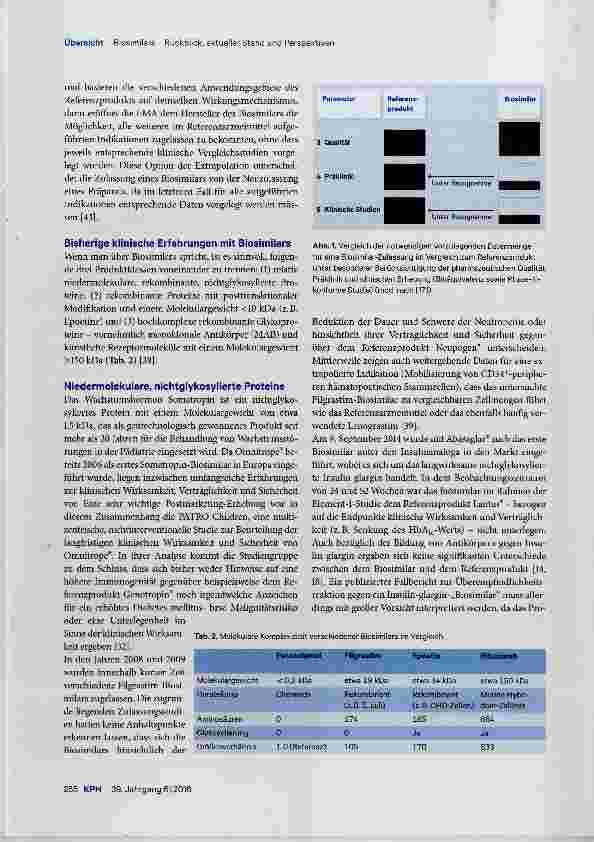 Vorschauseite 3: Biosimilars Rückblick, aktueller Stand und Perspektiven
