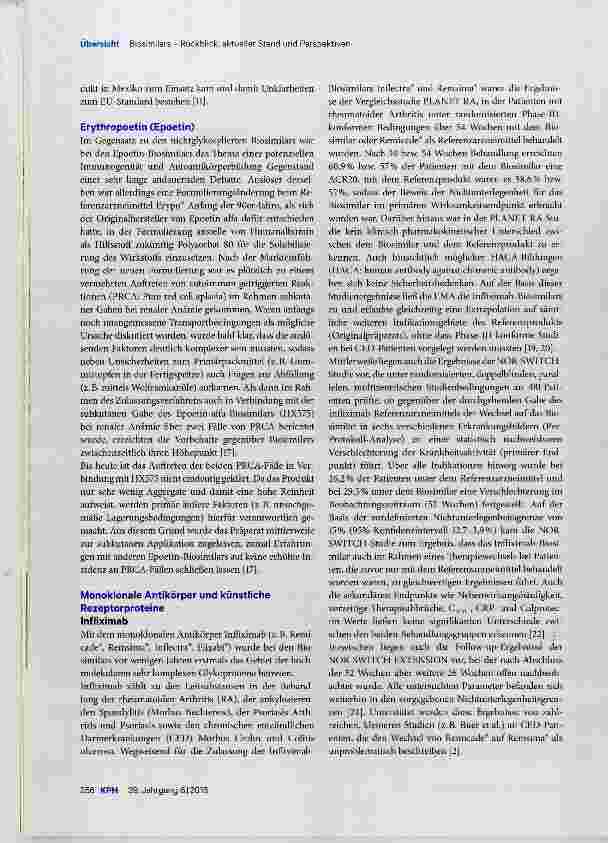 Vorschauseite 4: Biosimilars Rückblick, aktueller Stand und Perspektiven