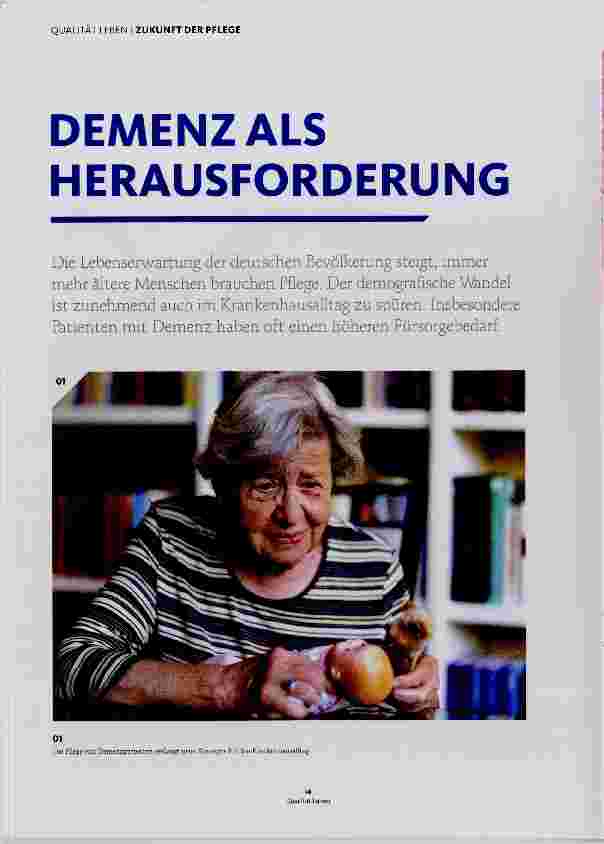 Vorschauseite 1: DEMENZALS HERAUSFORDERUNG