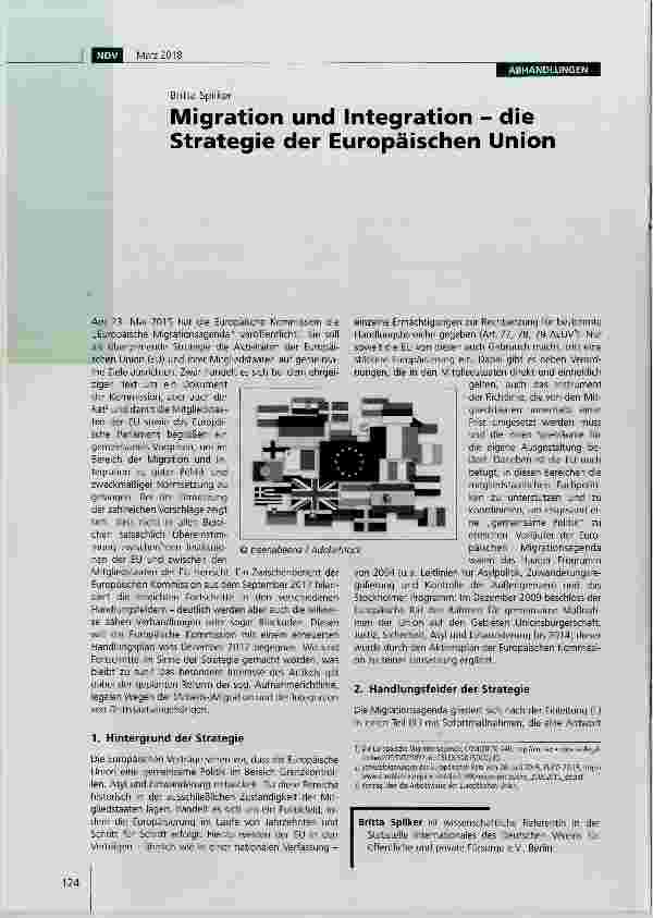 Vorschauseite 1: Migration und Integration die Strategie der Europäischen Union