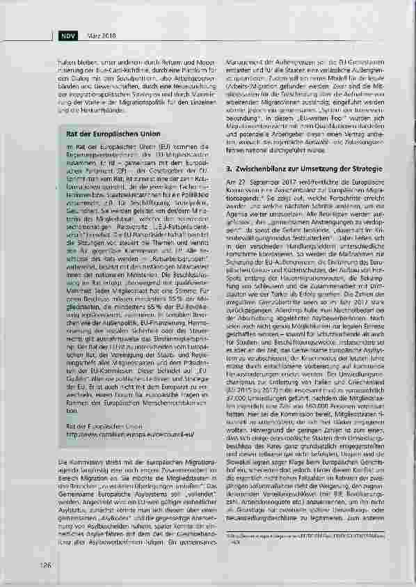 Vorschauseite 3: Migration und Integration die Strategie der Europäischen Union