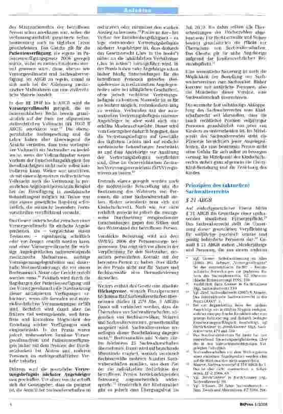 Vorschauseite 2: Das österreichische Sachwalterrecht - eine Erfolgsgeschichte? (Teil 2)