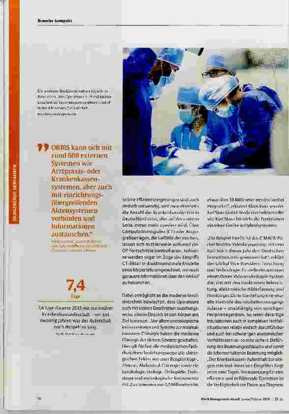 Vorschauseite 2: Hightech für die OP
