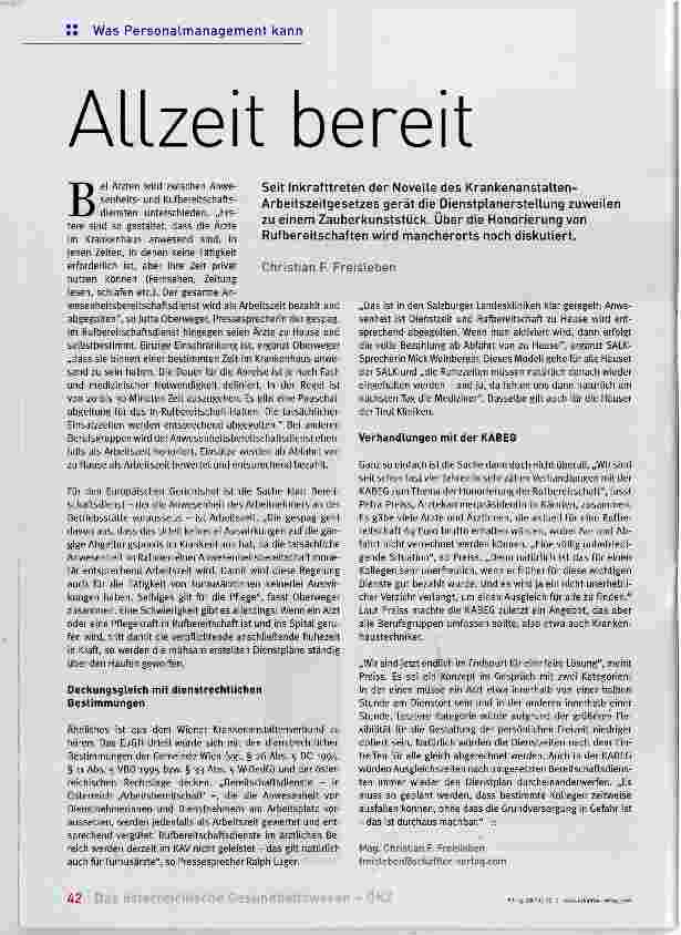 Vorschauseite 1: Allzeit bereit