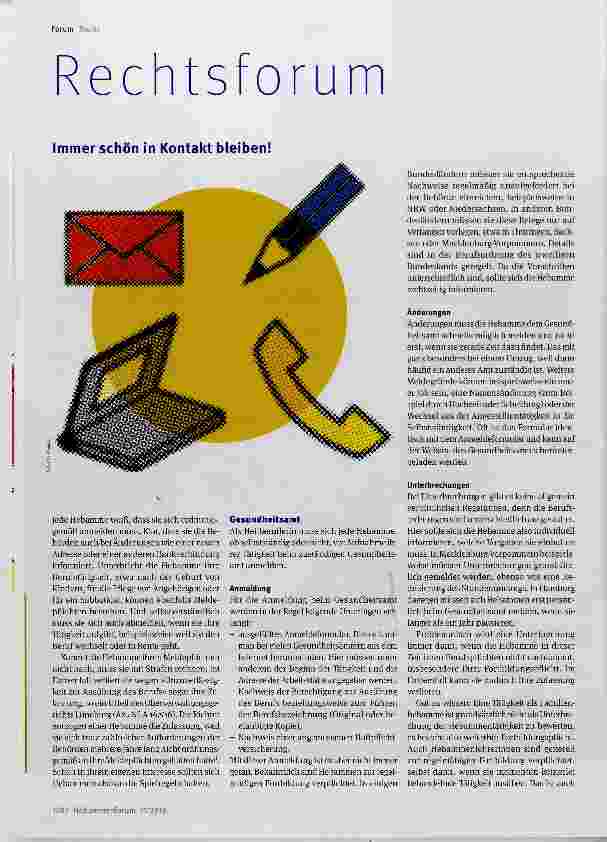 Vorschauseite 1: Immer schön in Kontakt bleiben!