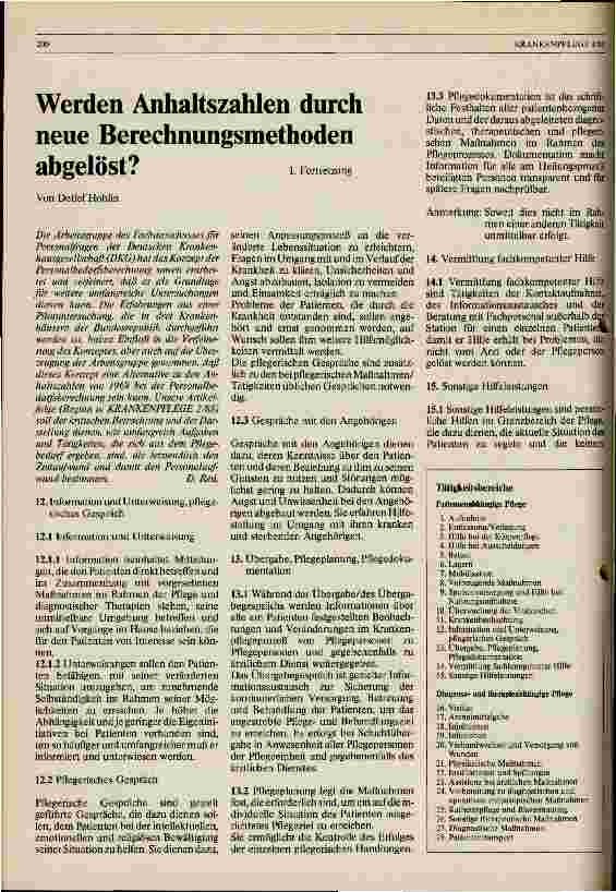 Vorschauseite 1: Werden Anhaltszahlen durch neue Berechnungsmethoden abgelöst? 1. Fortsetzung