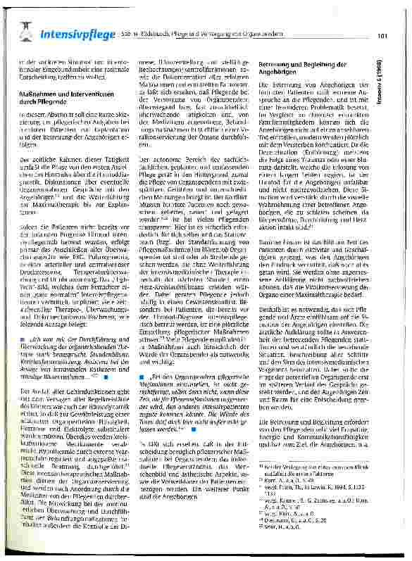 Vorschauseite 4: Pflege und Versorgung von Organspendern unter Berücksichtigung der psychischen Problematik der Pflegenden