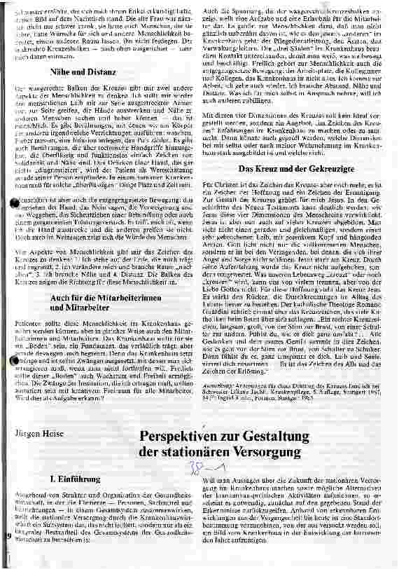 Vorschauseite 2: Das Kreuz und die Menschlichkeit im Krankenhaus
