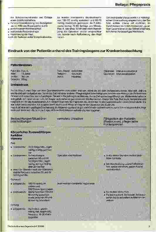 Vorschauseite 2: Pflege einer Patientin nach einer abdominalen Uterusexstripation