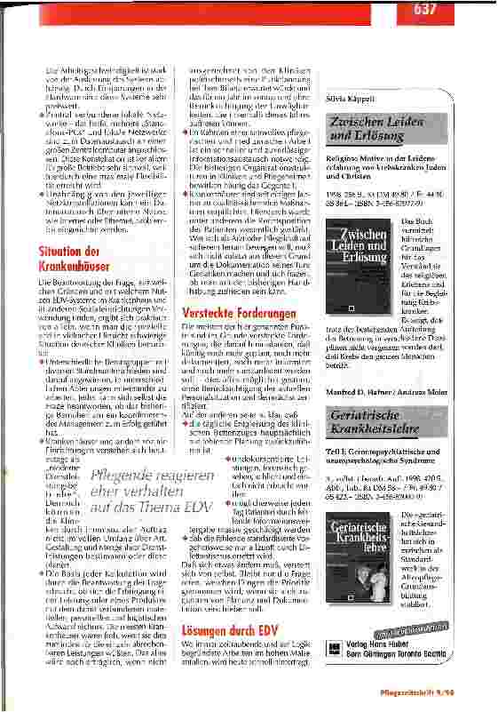 Vorschauseite 3: Sie hilft dem, der sie zu nutzen versteht Workshop EDV in der Pflege - wem hilft sie?