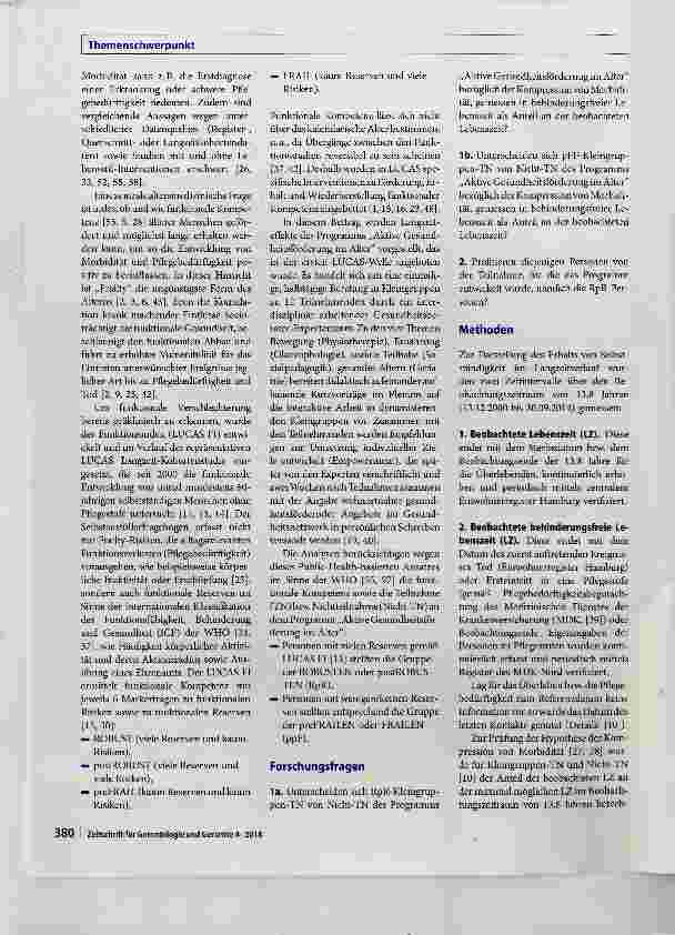 Vorschauseite 2: Wirksamkeit der „Aktiven Gesundheitsförderung im Alter