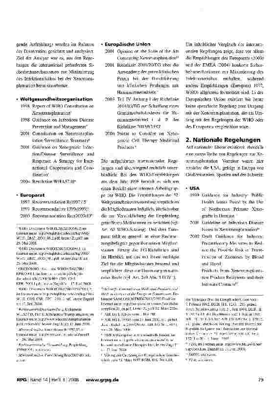 Vorschauseite 2: Rechtliche Probleme der Xenotransplantation