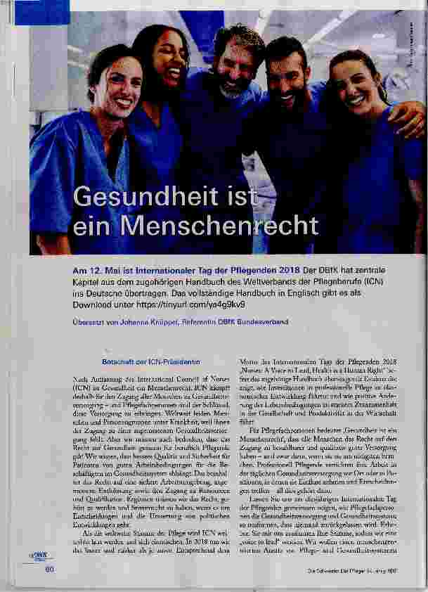 Vorschauseite 1: Gesundheit ist ein Menschenrecht