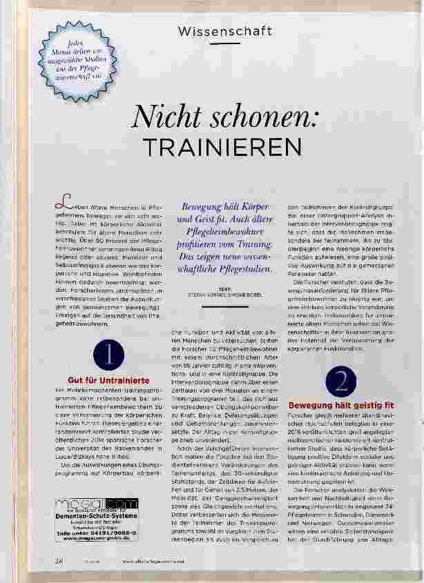 Vorschauseite 1: Nicht schonen. TRAINIEREN