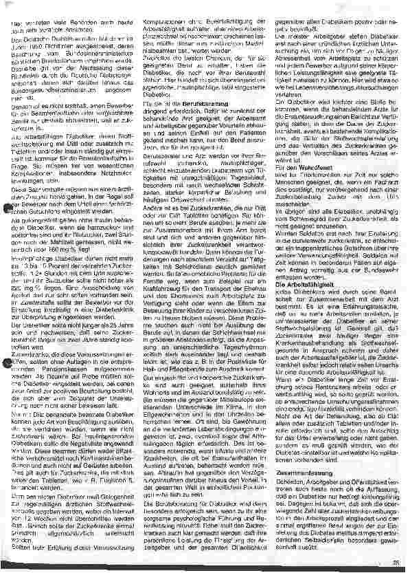Vorschauseite 2: Diabetes mellitus 30 Folge: Die sozialmedizinische Seite des Diabetes mellitus