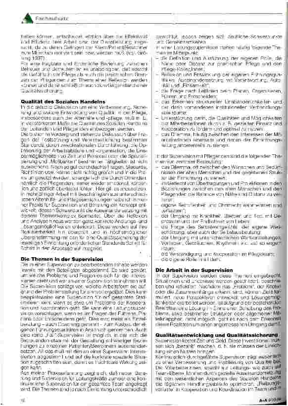 Vorschauseite 2: Supervision in der Altenhilfe - ist das notwendig?