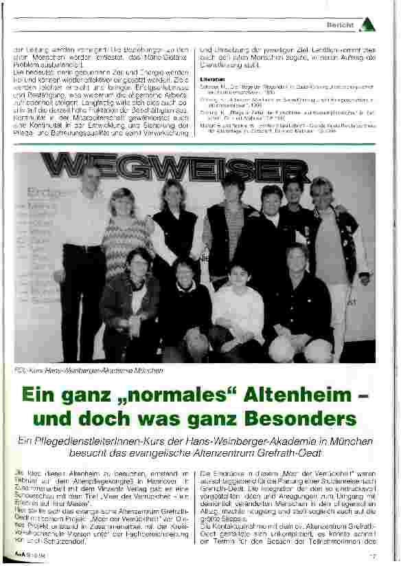 Vorschauseite 3: Supervision in der Altenhilfe - ist das notwendig?