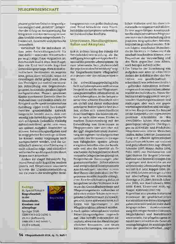Vorschauseite 3: Biografie (-forschung) im Pflegeprozess: Interaktion von Anfang an