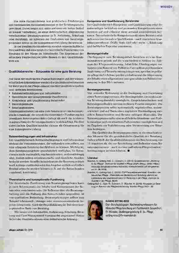 Vorschauseite 3: Beratungsqualität in der Pflege