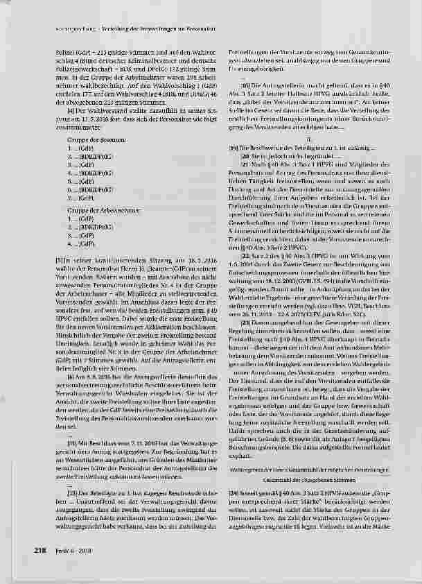 Vorschauseite 2: Verteilung der Freistellungen im Personalrat