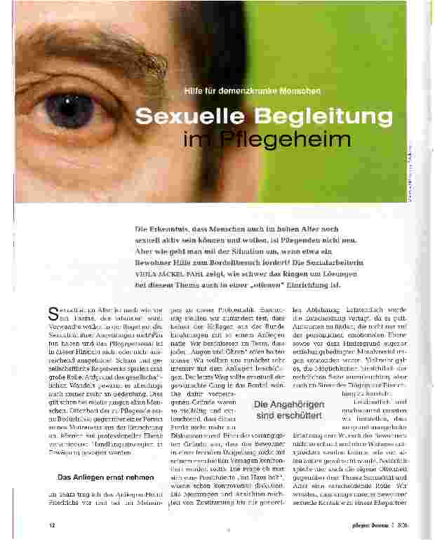 Vorschauseite 1: Sexuelle Begleitung im Pflegeheim
