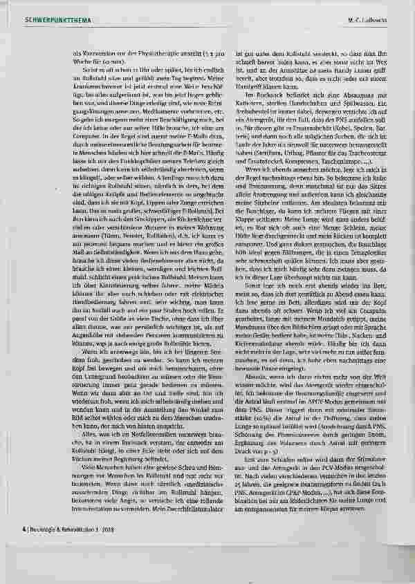 Vorschauseite 2: Mein Leben mit einer hohen Querschnittlähmung, mit Atemgerät und Phrenicus-Nerven-Stimulator