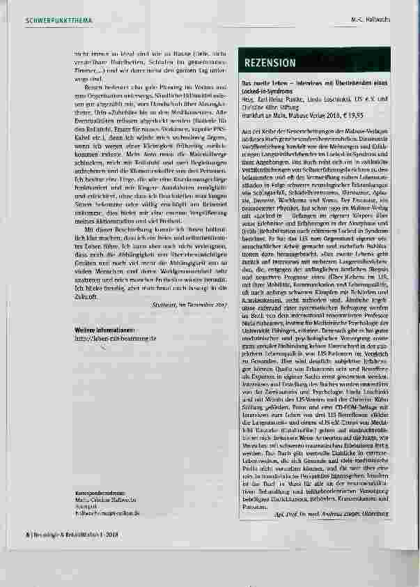 Vorschauseite 4: Mein Leben mit einer hohen Querschnittlähmung, mit Atemgerät und Phrenicus-Nerven-Stimulator