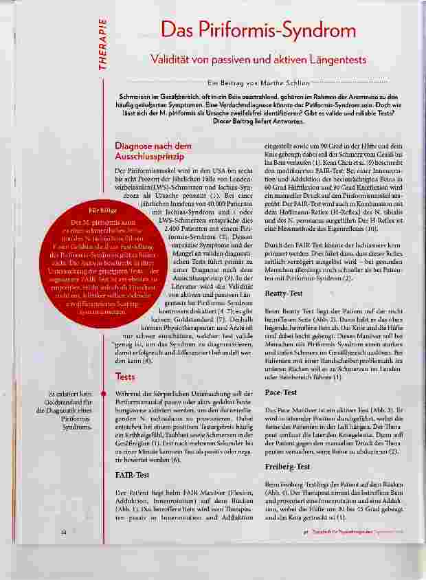 Vorschauseite 1: Das Piriformis-Syndrom