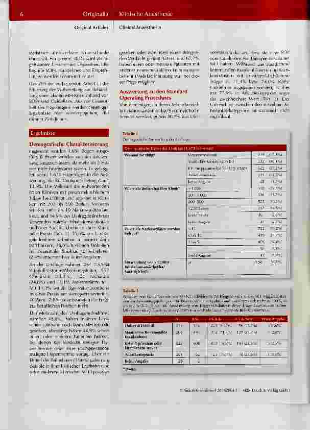 Vorschauseite 3: SOPs und Guidelines zur malignen Hyperthermie