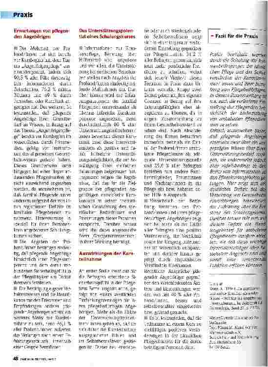 Vorschauseite 2: Schulung für die Angehörigenpflege