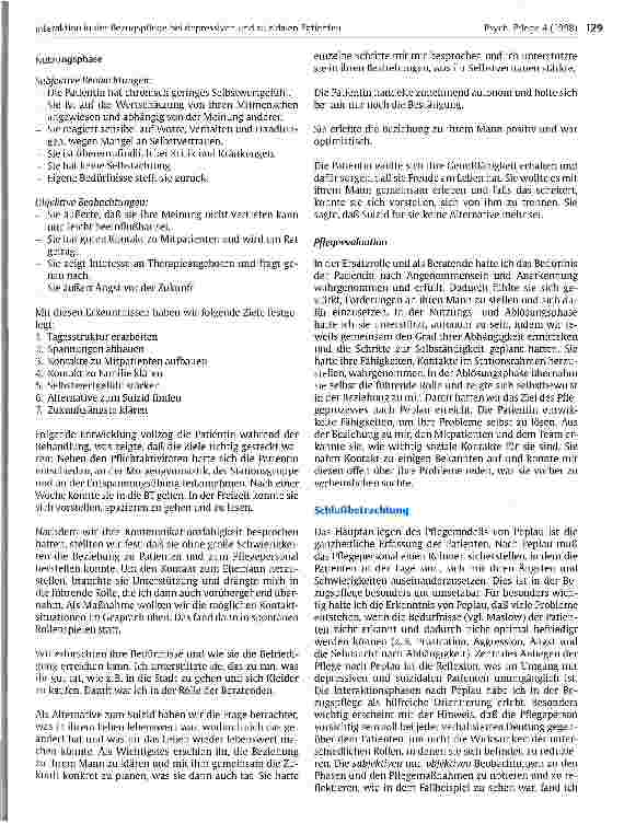 Vorschauseite 3: Interaktion in der Bezugspflege bei depressiven und suizidalen Patienten nach Hildegard Peplau