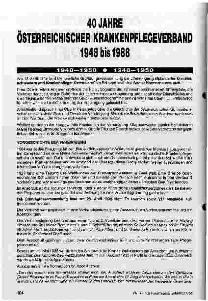 Vorschauseite 1: 40 Jahre Österreichischer Krankenpflegeverband