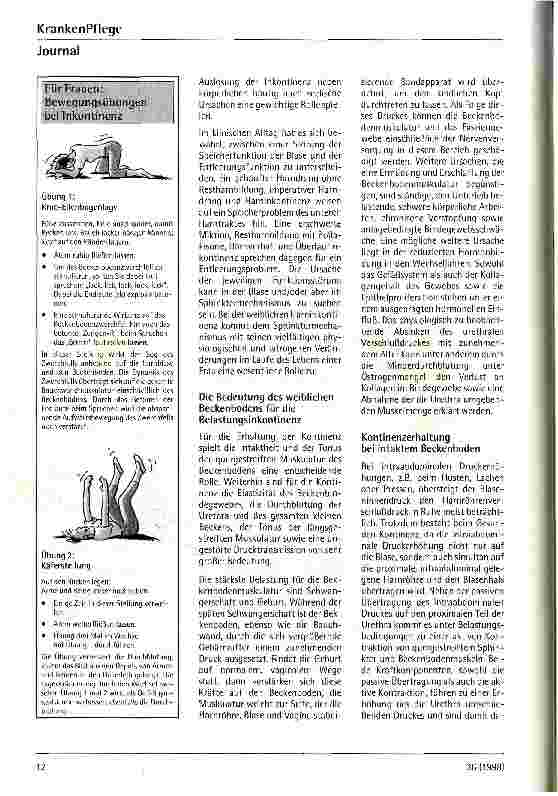 Vorschauseite 2: Weibliche Harninkontinenz - Klink und Therapie