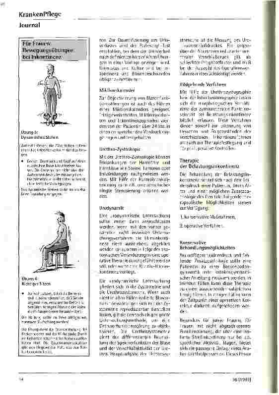 Vorschauseite 4: Weibliche Harninkontinenz - Klink und Therapie
