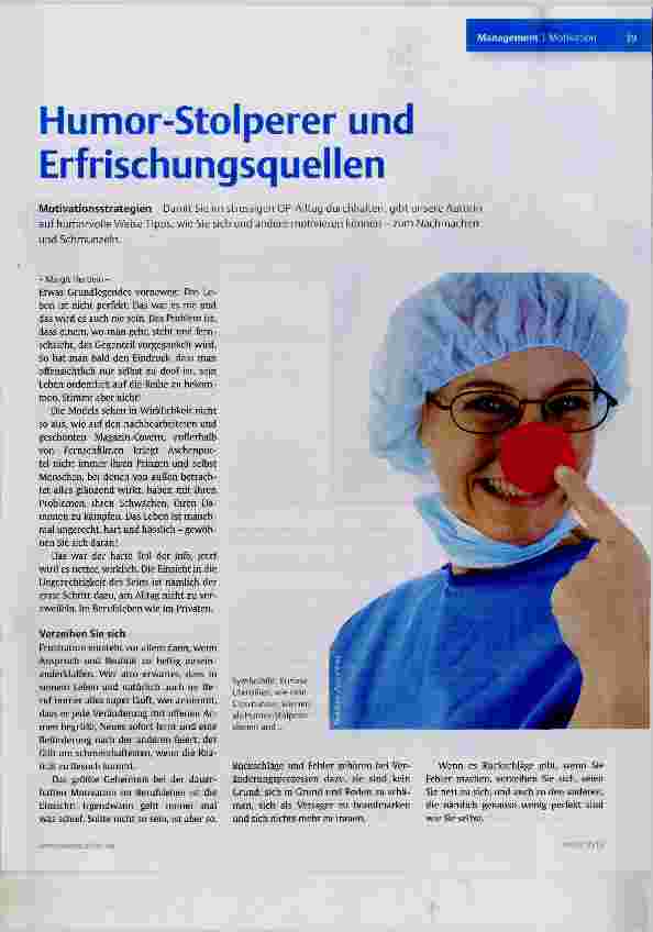 Vorschauseite 1: Humor-Stolperer und Erfrischungsquellen