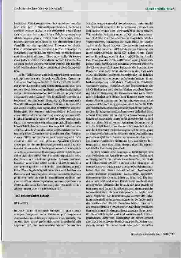 Vorschauseite 5: Gleichstromstimulation in der Aphasietherapie